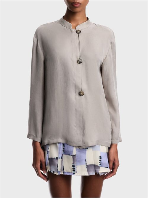 Camicia a collo guru in lyocell fluido EMPORIO ARMANI | EW005082AF20900U6272